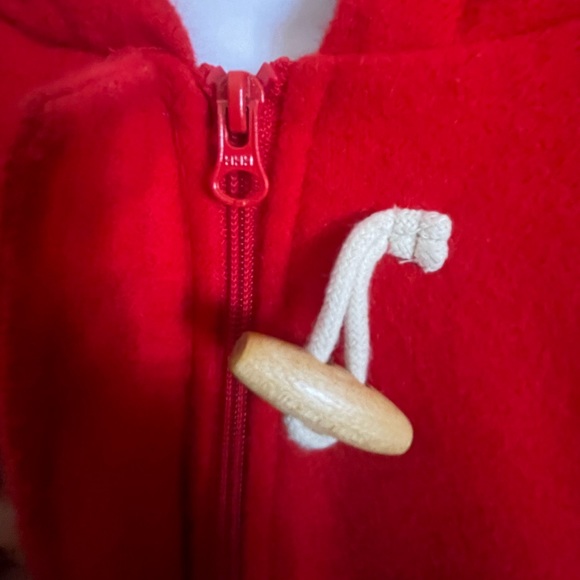 Brand: Cherokee. Size: XL 14/16 Red coat w blue white polka doted coat lining. - Picture 3 of 6